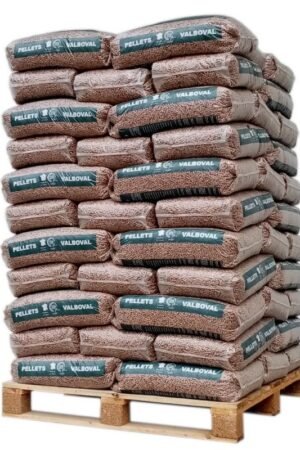 Palete de pellets DIN Plus (65 sacos) por carga de camião