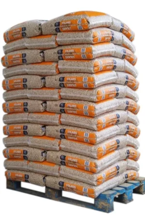 Pallet con 65 sacchi di pellet Wooday – 15 kg ciascuno, alte prestazioni